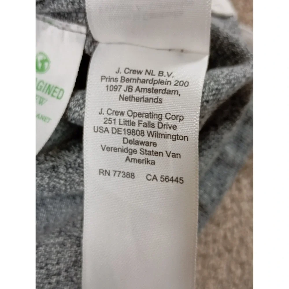 J.Crew Oarsman‎ Quarter-zip Sweater Men size XL Grey Long sleeve EUC